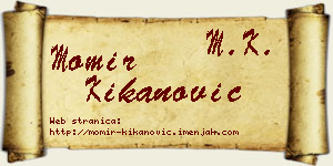 Momir Kikanović vizit kartica